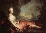 Jean Marc Nattier Marie Adelaide of France Represented as Diana oil painting on canvas